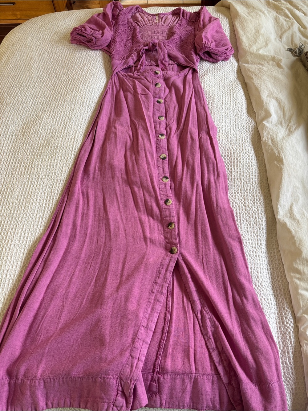 Free People Pink Cut-Out Maxi Dress
